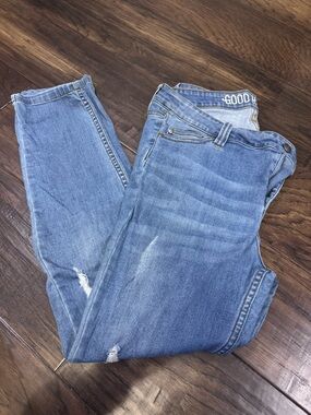 Light Blue Denim Jeans with Faded Wash